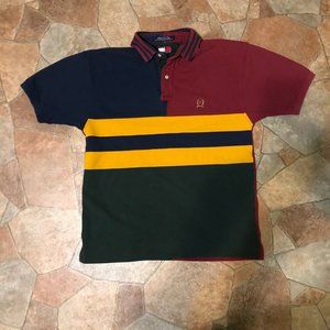 Tommy Hilfiger Vintage Color Block Polo T Shirt Size S